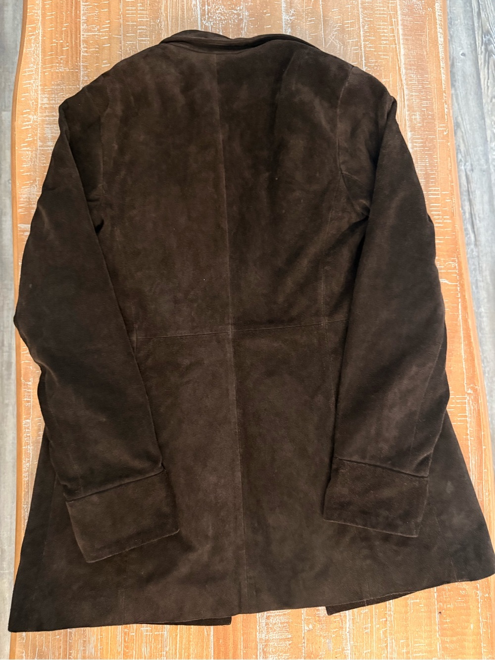 Banana Republic Beautiful Vintage Dark Brown 100% leather Suede Women's Jacket - Picture 4 of 8